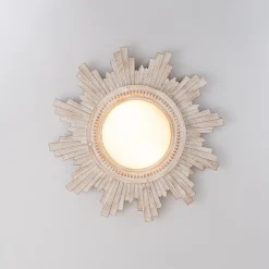 Antique Apollo Sunburst Sculpture Flush Mount / Wall Light