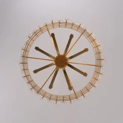 Art Deco Blossom Floral Cage Drum Lantern Pendant Light