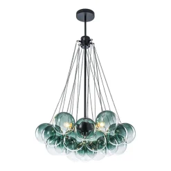Art Deco Color Cluster Glass Globe Bubble Chandelier