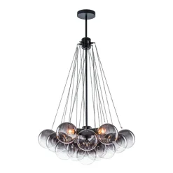 Art Deco Color Cluster Glass Globe Bubble Chandelier