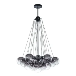 Art Deco Color Cluster Glass Globe Bubble Chandelier