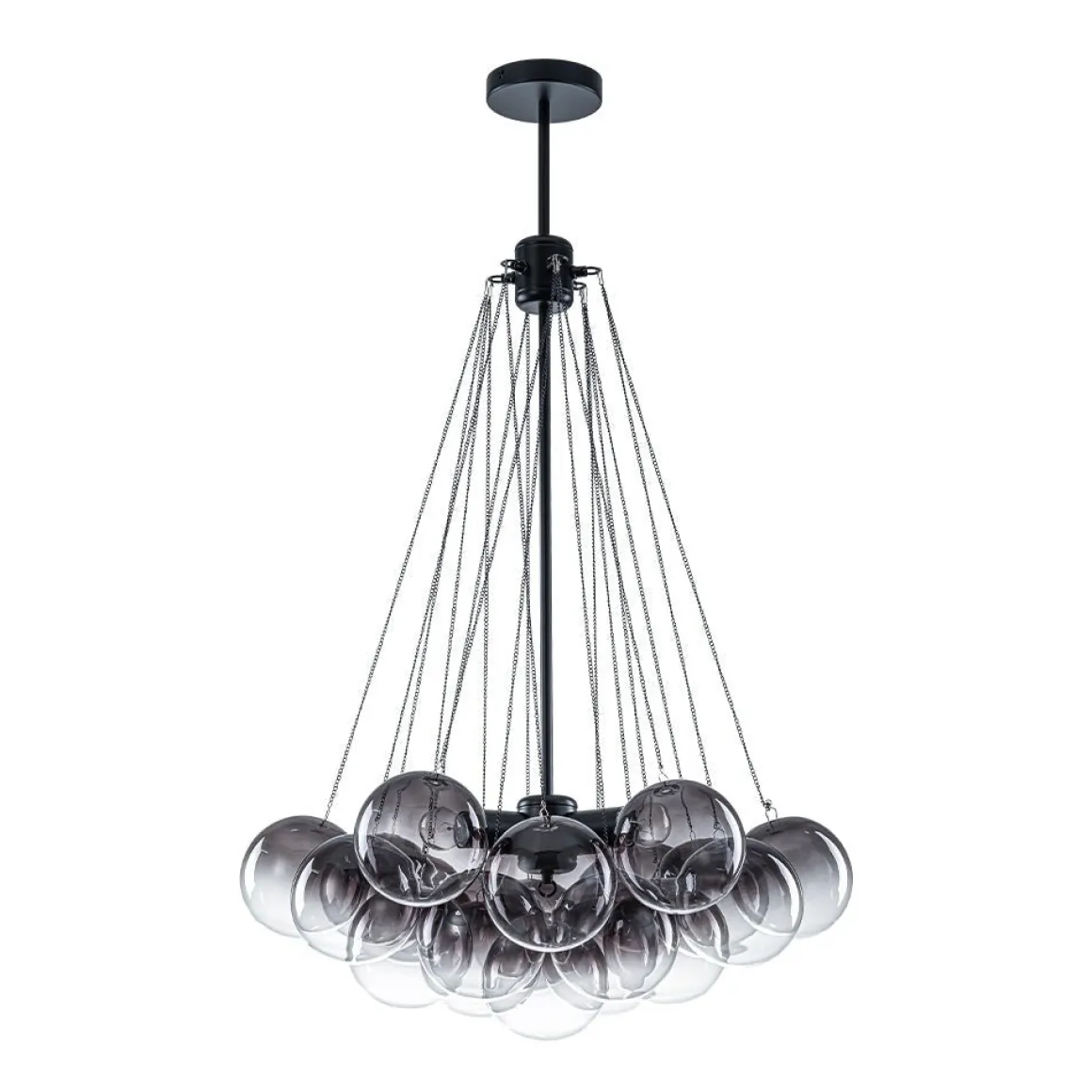 Art Deco Color Cluster Glass Globe Bubble Chandelier