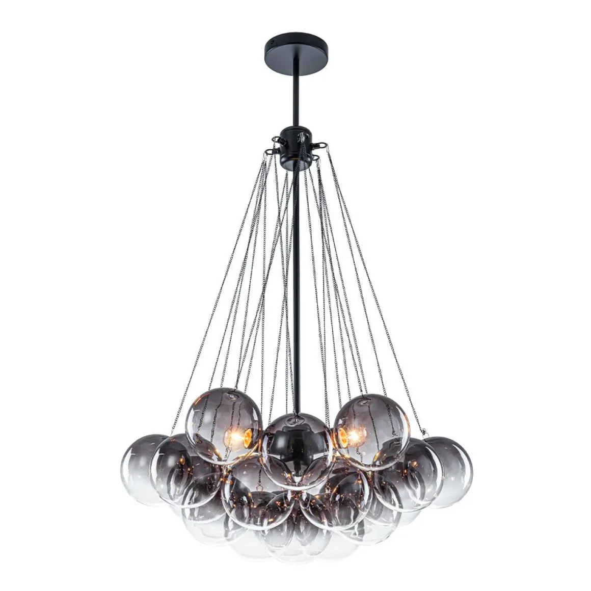 Art Deco Color Cluster Glass Globe Bubble Chandelier
