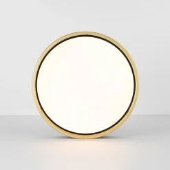 Black Gold Metal Round Dimmable LED Flush Mount Light 5CCT