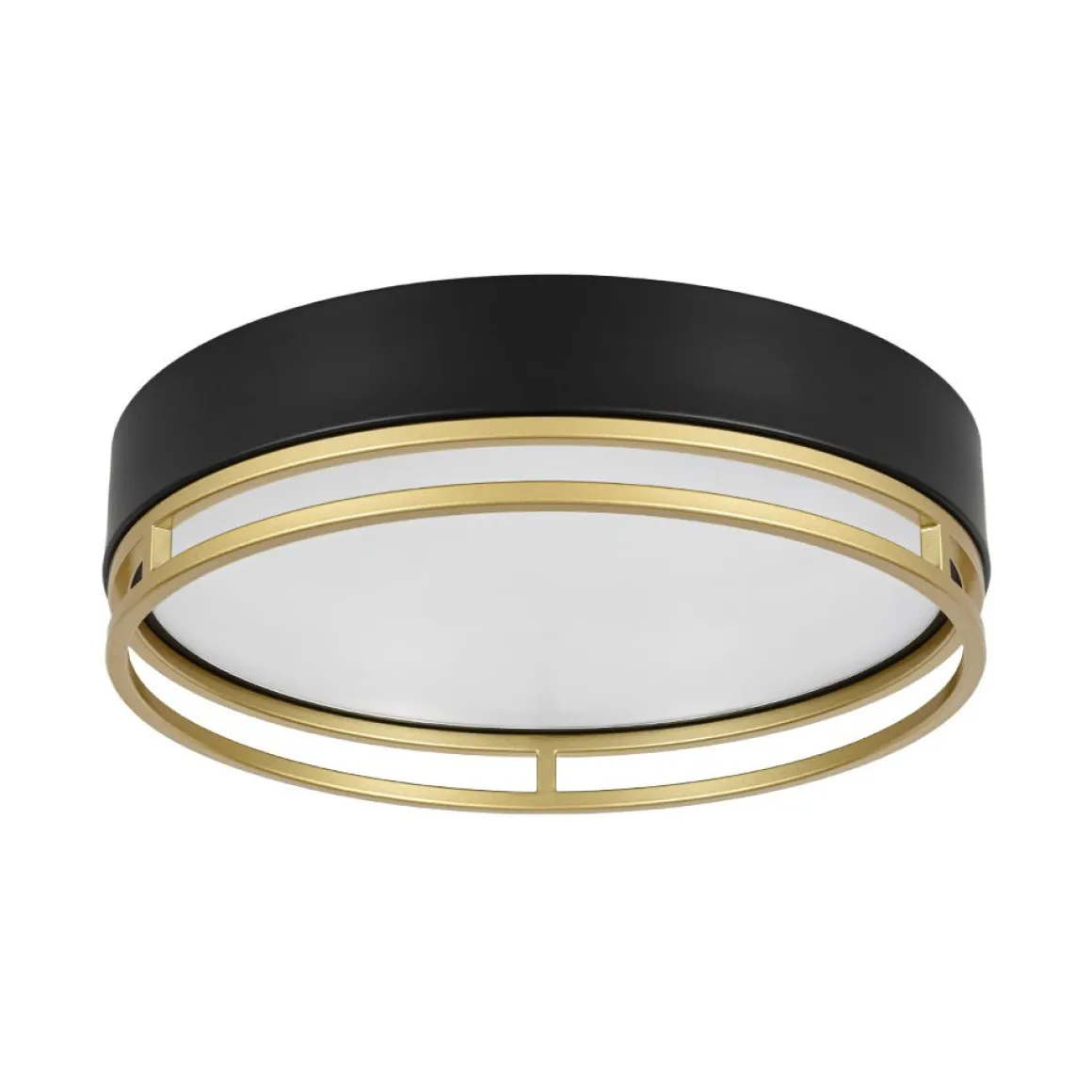 Black Gold Metal Round Dimmable LED Flush Mount Light 5CCT