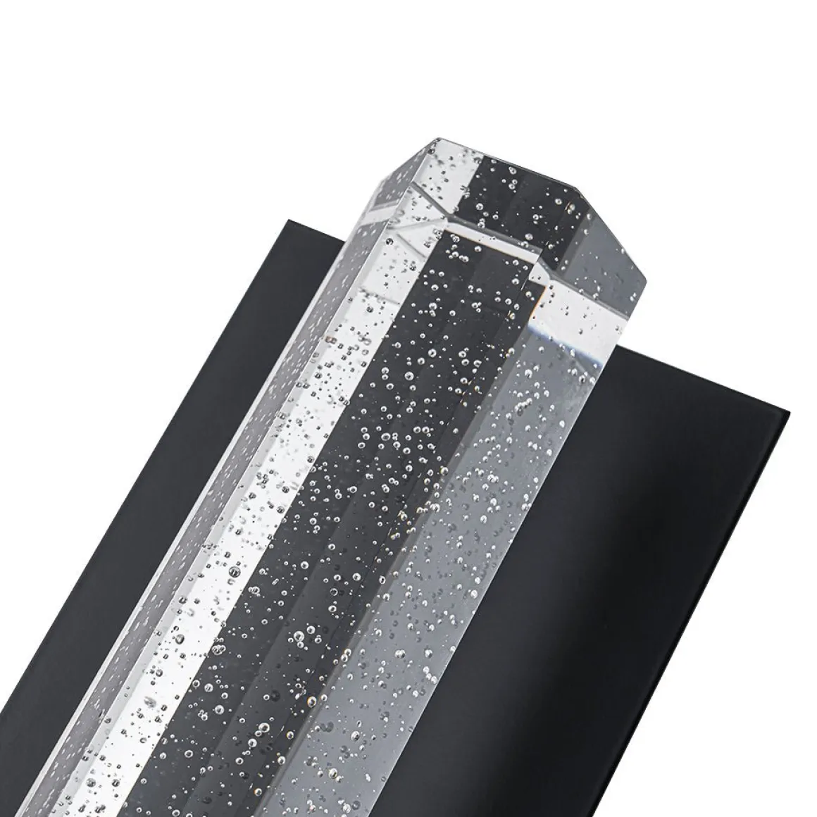 Black Linear Bubble Crystal Tube Dimmable LED Wall Light