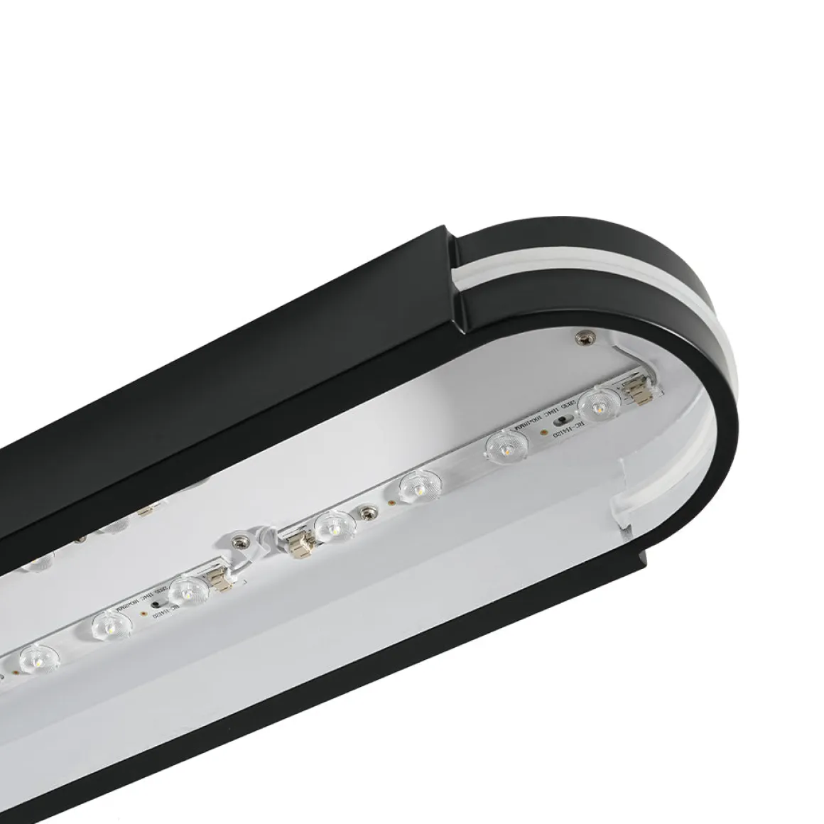 Black Minimalist Oval Dimmable LED Flush Mount Light