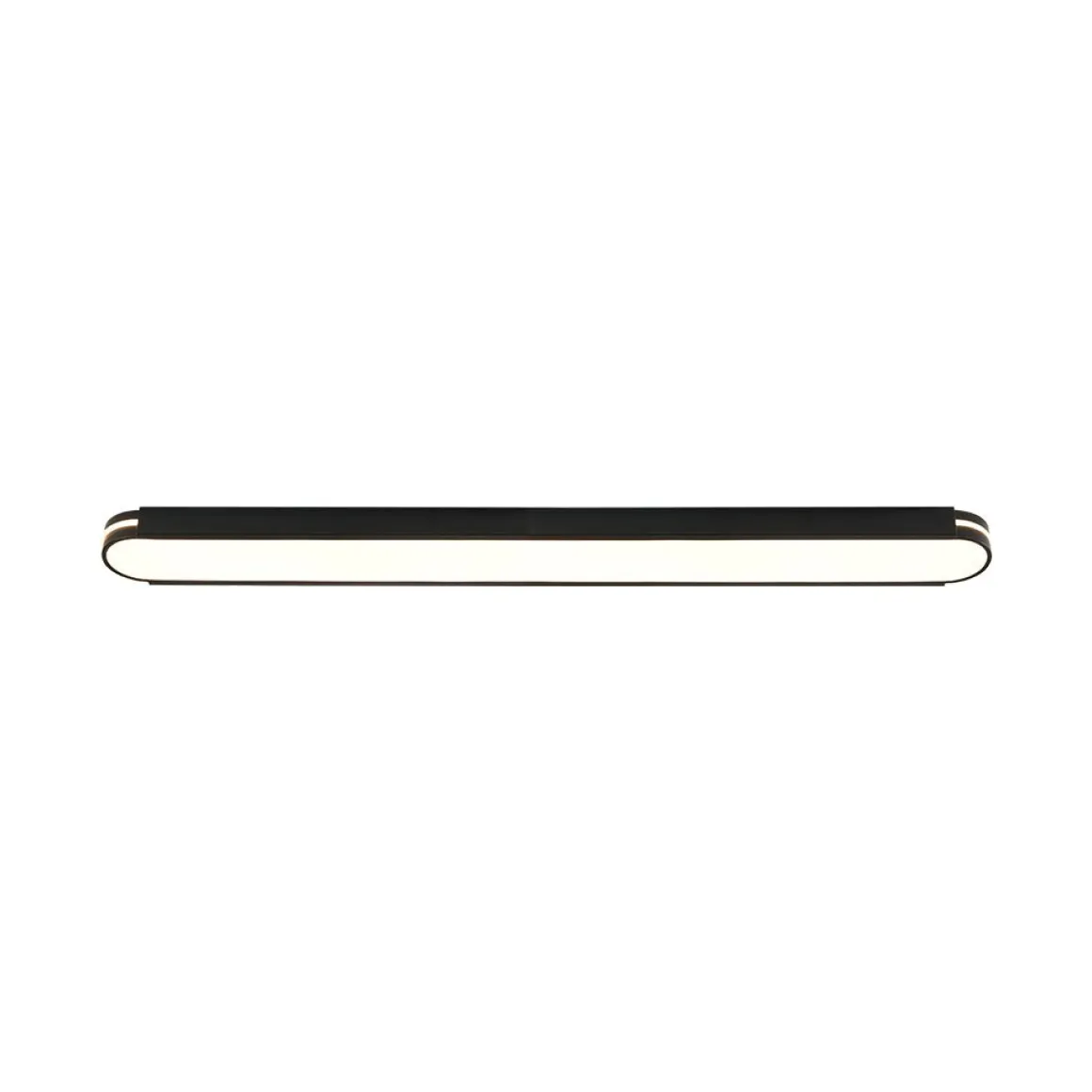 Black Minimalist Oval Dimmable LED Flush Mount Light