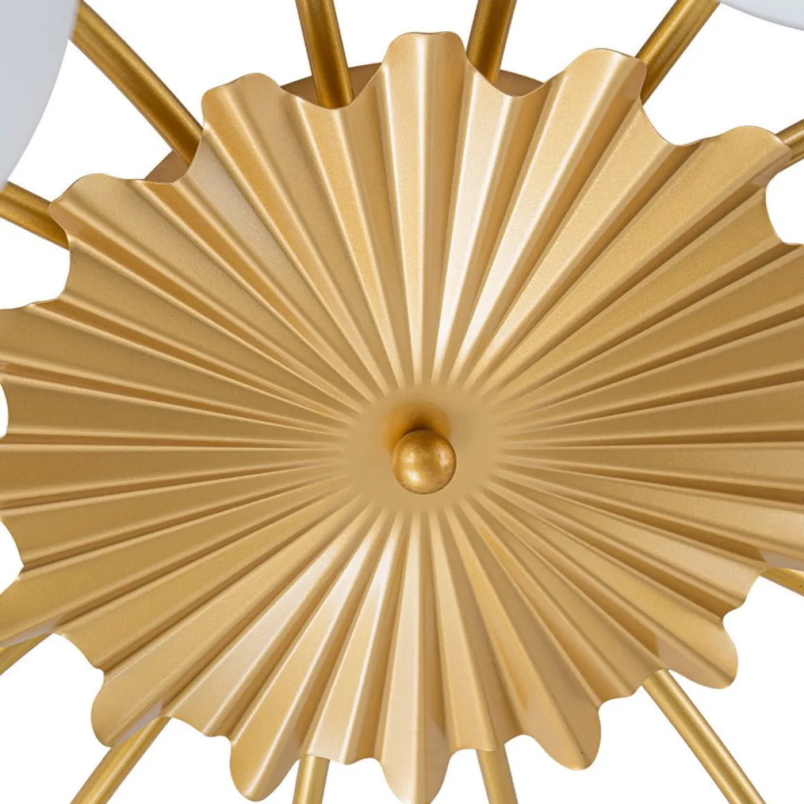 Bloom Dimmable Opal Glass Globe Bubble Semi Flush Chandelier