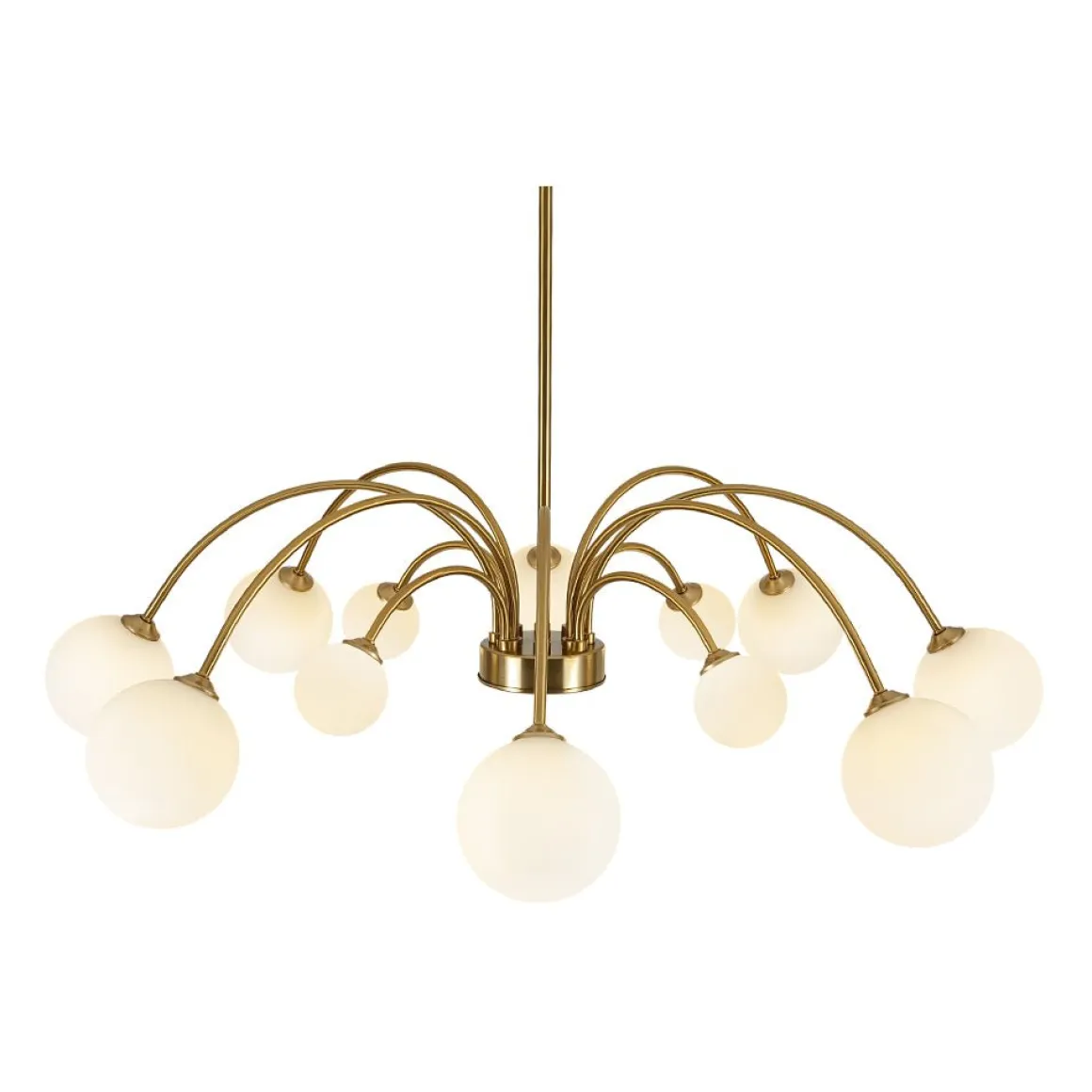 Bloom Frosted Glass Bubble Arched Arm Sputnik Chandelier
