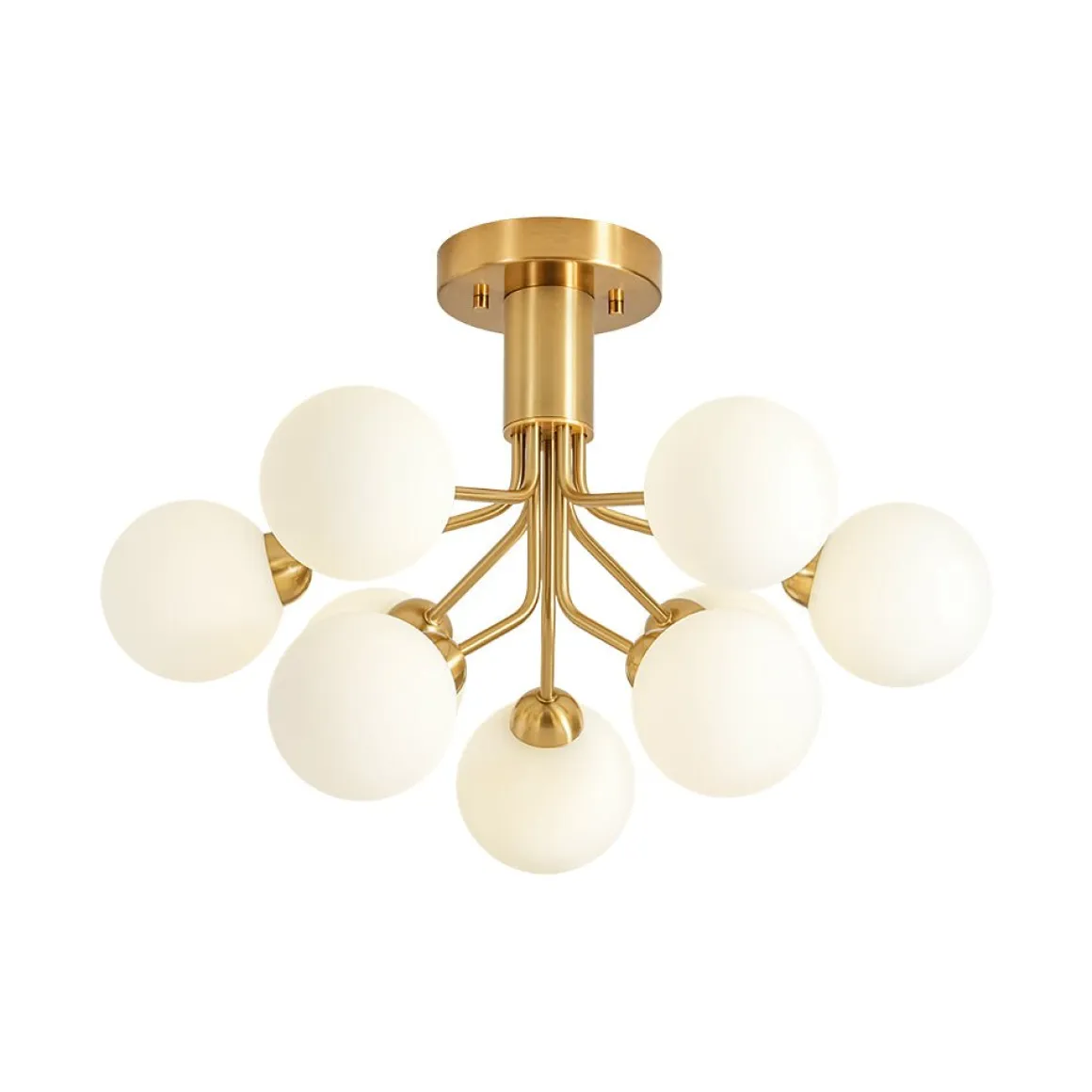 Bloom Frosted Glass Globe Tiered Bubble Sputnik Semi Flush