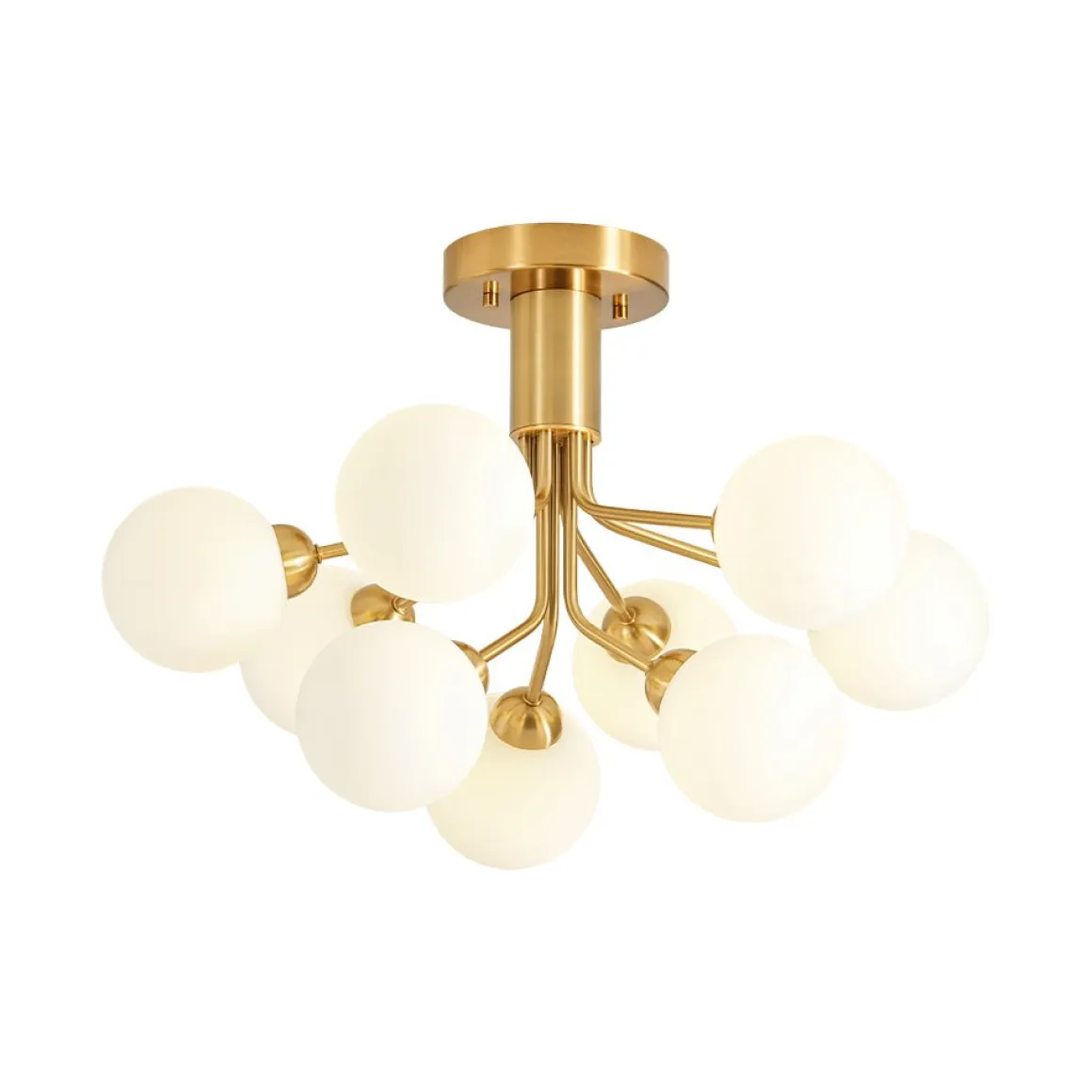 Bloom Frosted Glass Globe Tiered Bubble Sputnik Semi Flush