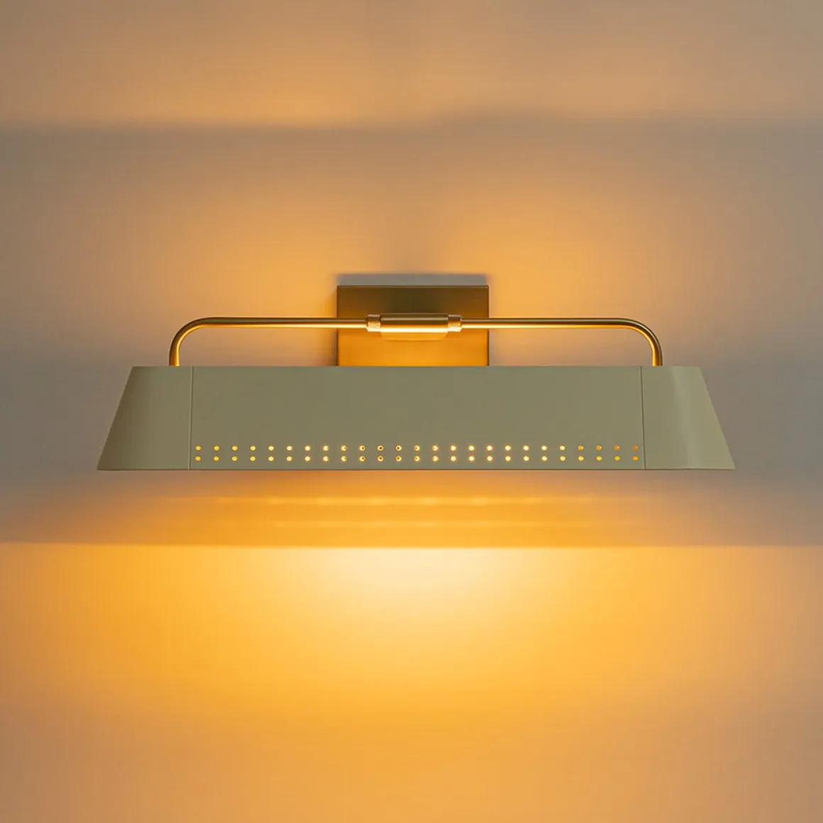 Brass Beige Iron Rectangle Shade Vanity Sconce Picture Light