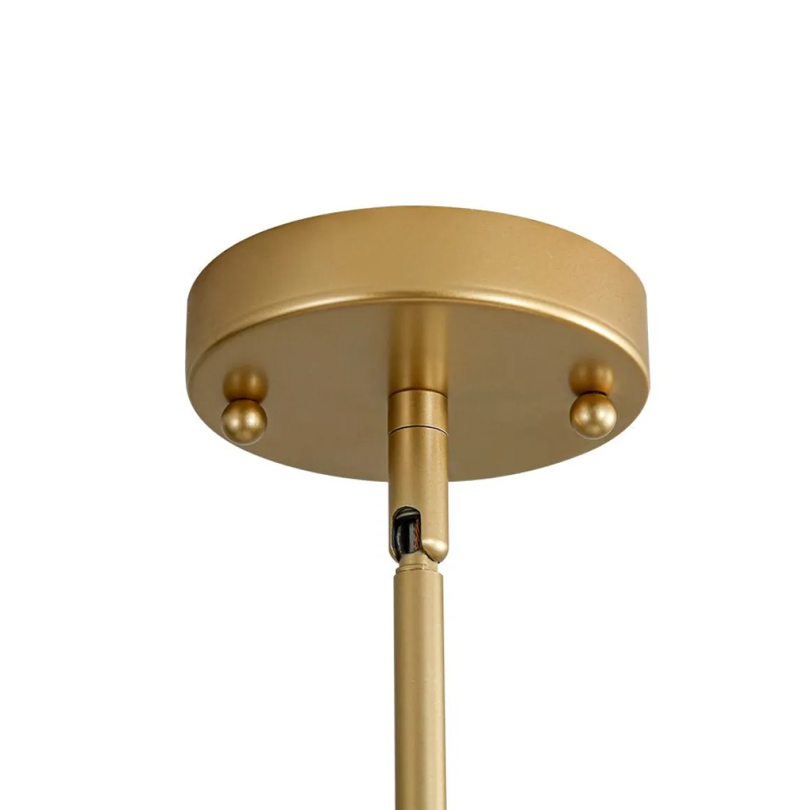 Brass Conical Woven Thread Cage Pendant Light
