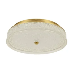 Brass Crystal Resin Art Dimmable LED Round LED Ceiling Light