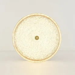 Brass Crystal Resin Art Dimmable LED Round LED Ceiling Light