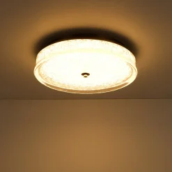 Brass Crystal Resin Art Dimmable LED Round LED Ceiling Light