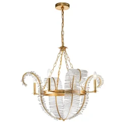 Chic Antique Crystal Floral Chandelier