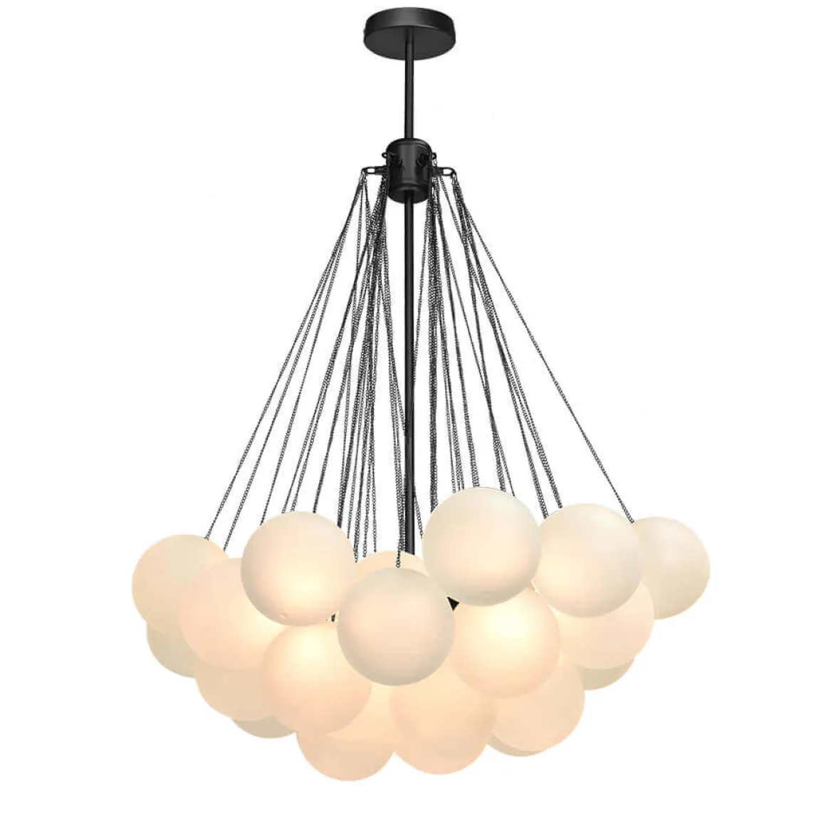 Cluster Frosted Glass Bubble Chandelier