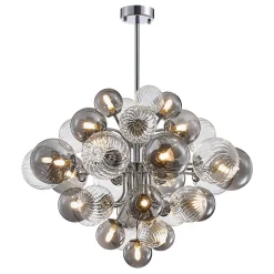Cluster Glass Globe Bubble Chandelier 23.6