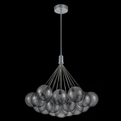 Cluster Ribbed Glass Dimmable LED Bubble Chandelier
