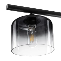 Contemporary 3-Light Gradual Smoked Glass Island Chandelier