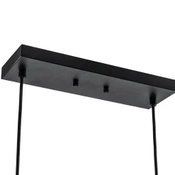 Contemporary 3-Light Gradual Smoked Glass Island Chandelier