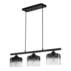 Contemporary 3-Light Gradual Smoked Glass Island Chandelier