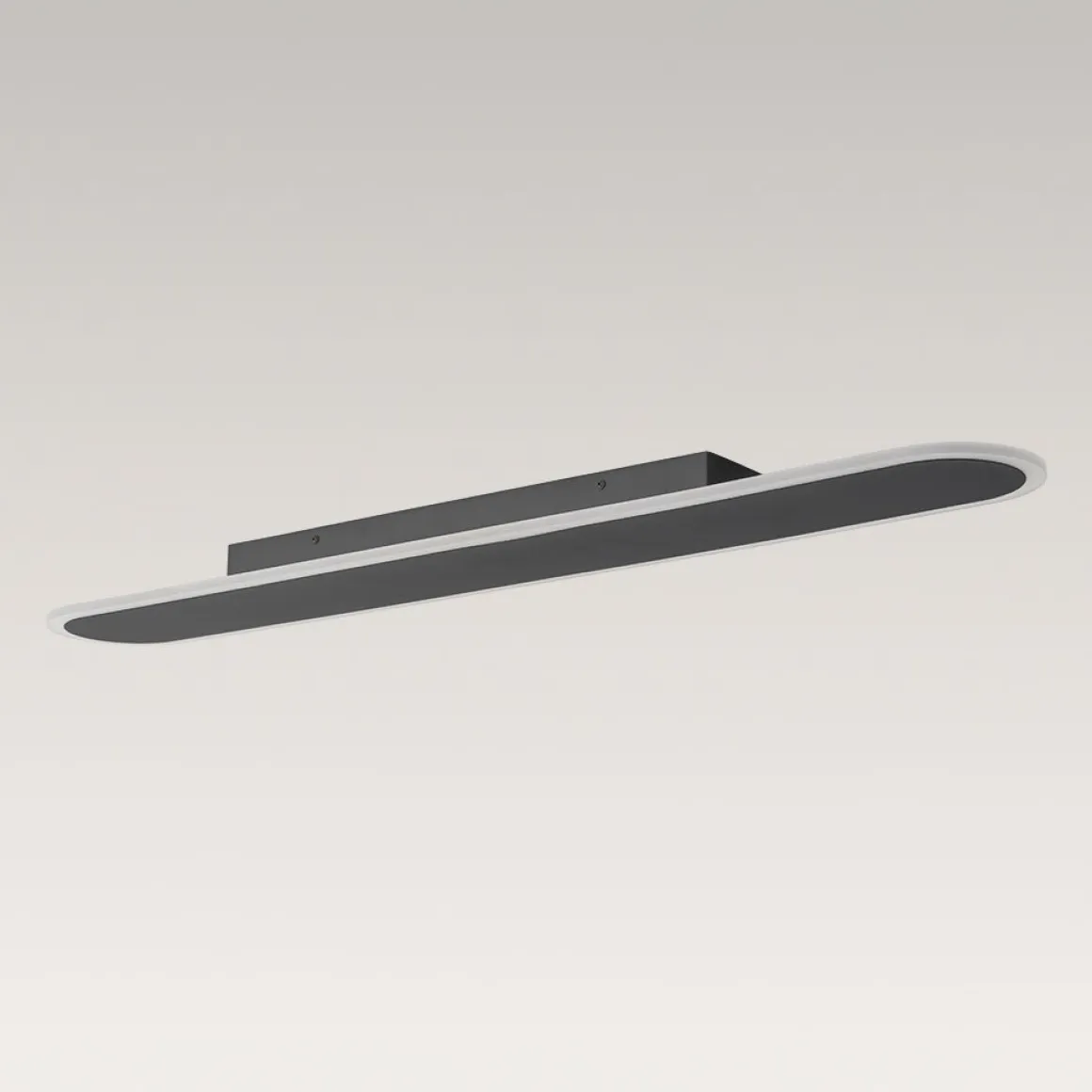 Contemporary Long Oval Warm Dimmable LED Ceiling Light