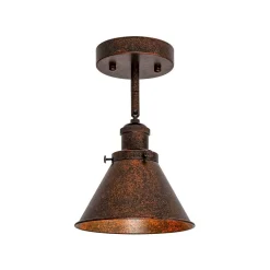 Copper Adjustable Head Cone Wall Sconce Ceiling Light