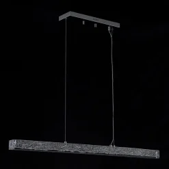 Crystal Resin Art Dimmable LED Linear Island Chandelier