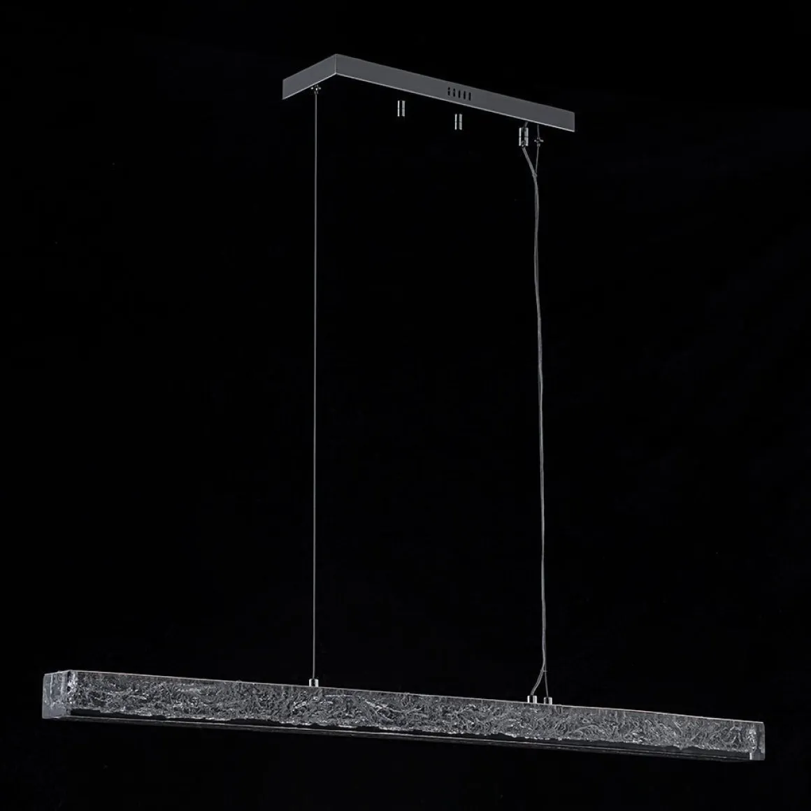 Crystal Resin Art Dimmable LED Linear Island Chandelier