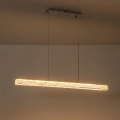 Crystal Resin Art Dimmable LED Linear Island Chandelier