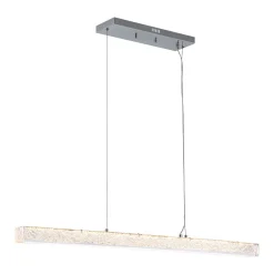 Crystal Resin Art Dimmable LED Linear Island Chandelier