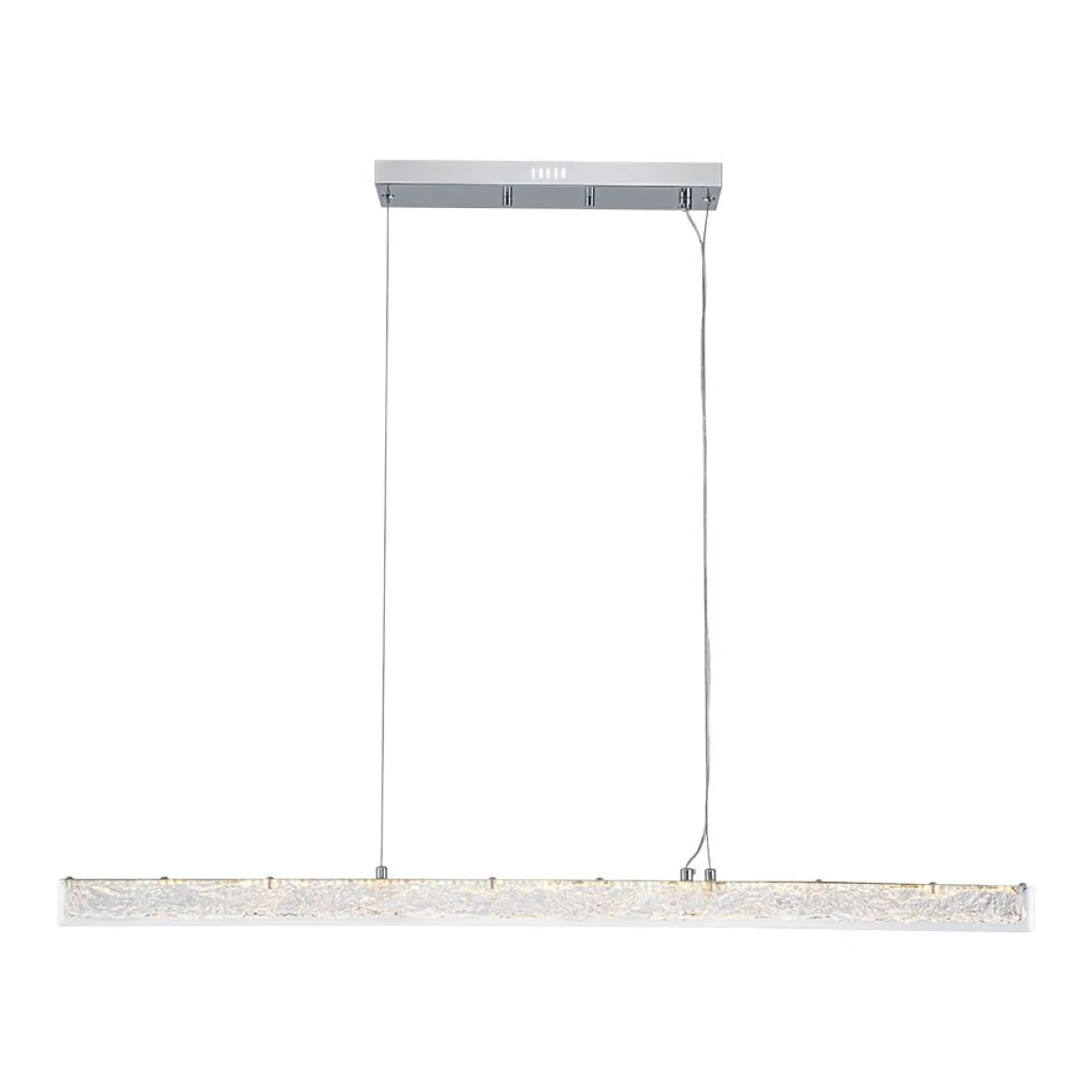 Crystal Resin Art Dimmable LED Linear Island Chandelier