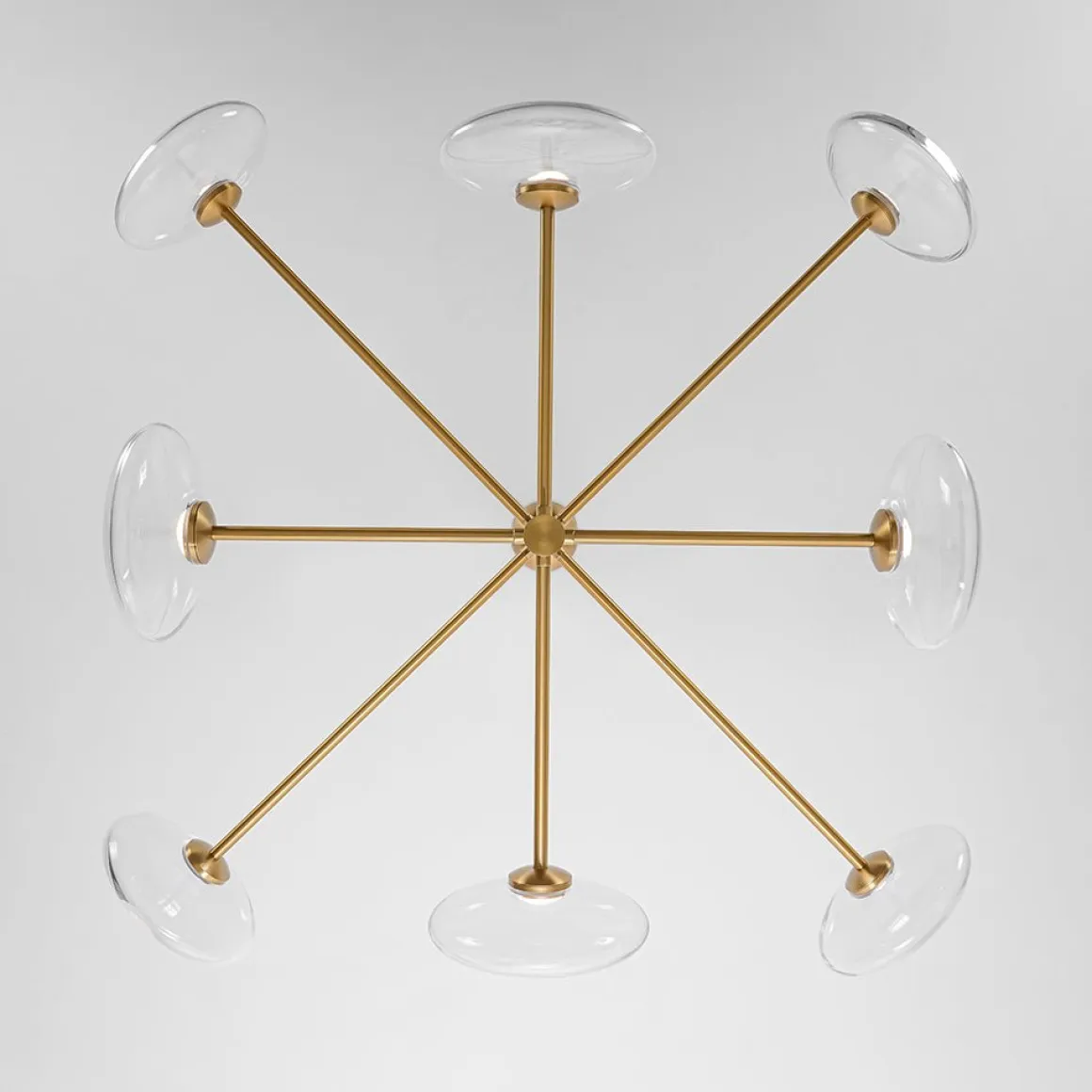 Designer Dimmable LED 8-light Glass Tiered Sputnik Chandelier