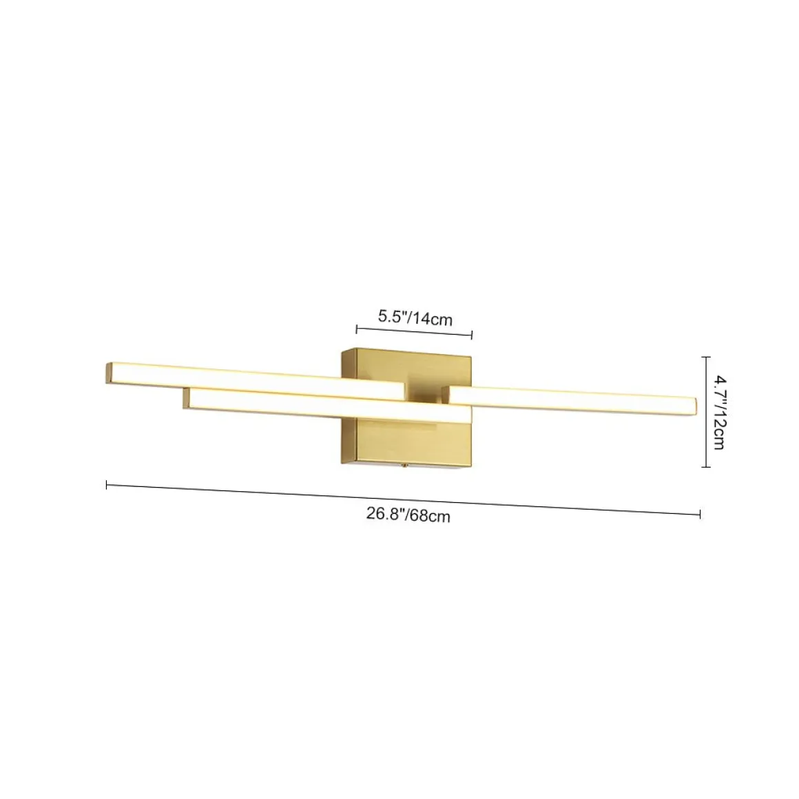 Designer 3-Light Tetris Linear Dimmable LED Vanity Wall Sconce