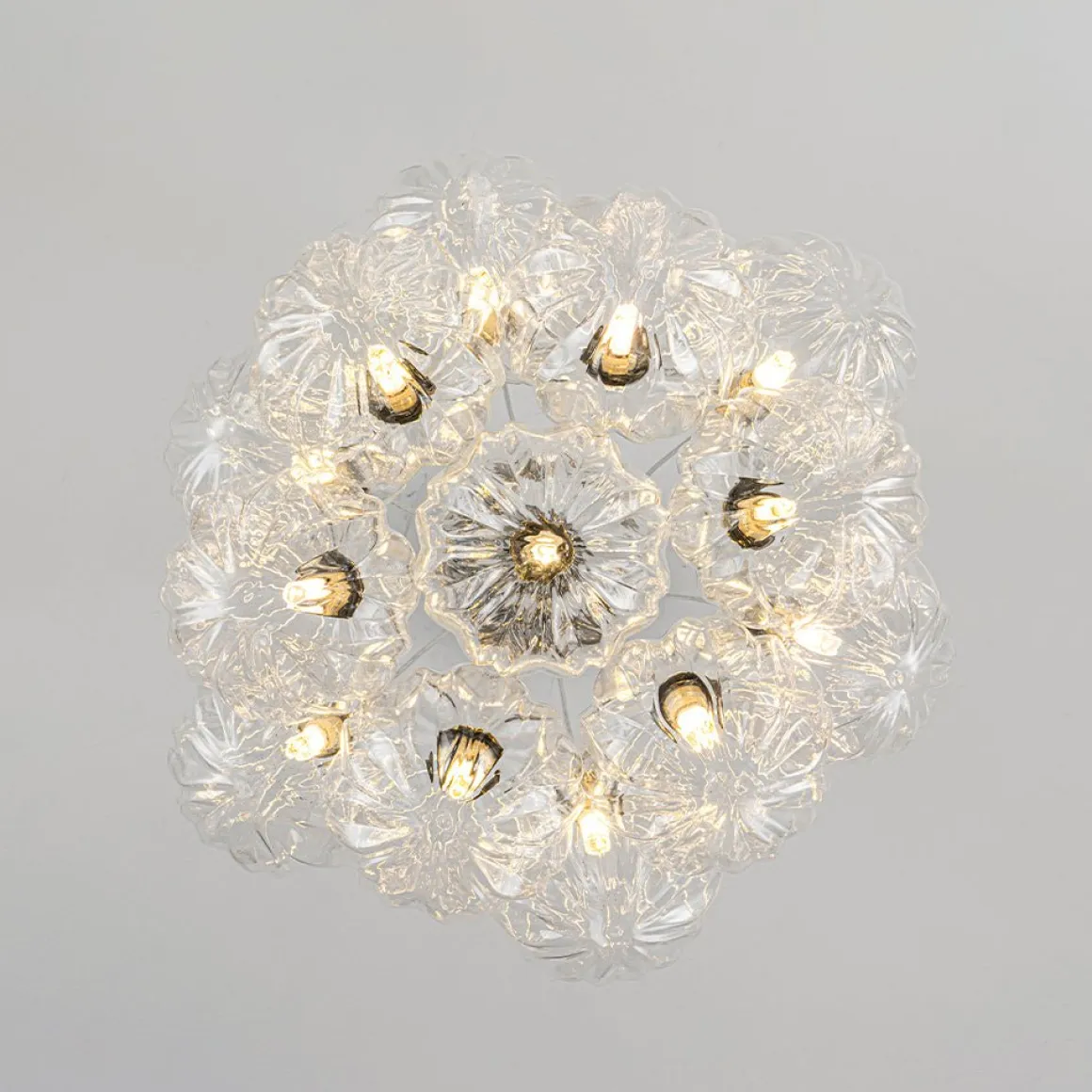 Dimmable Cluster Sculpture Texture Glass Globe Bubble Chandelier