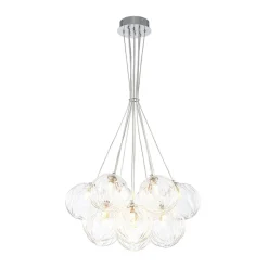 Dimmable Cluster Sculpture Texture Glass Globe Bubble Chandelier