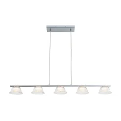 Dimmable LED Iridescent Glass Bell Island Chandelier