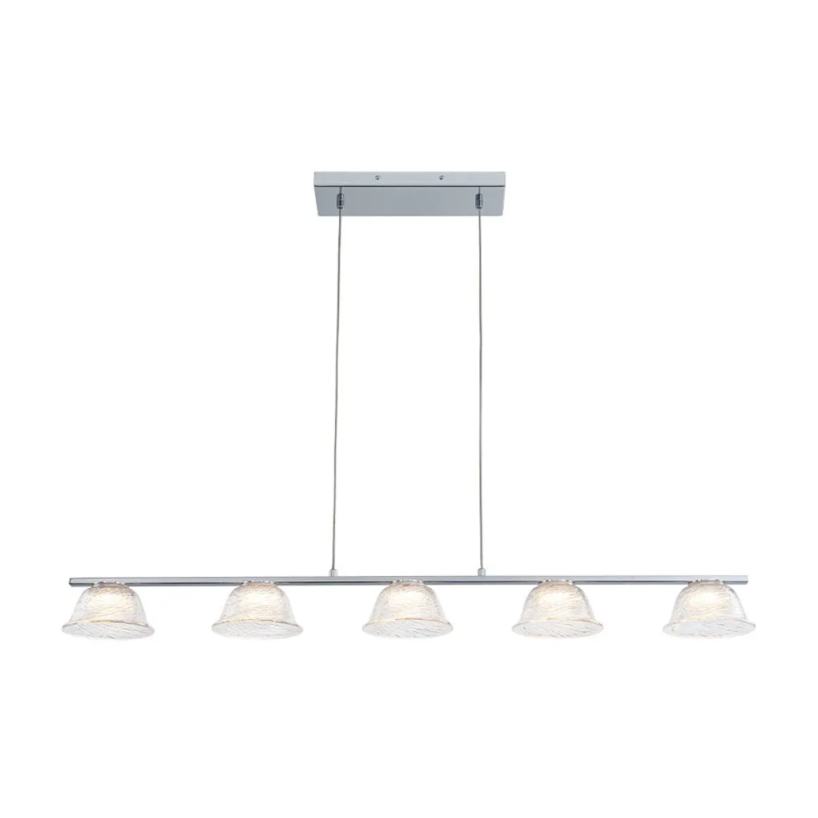 Dimmable LED Iridescent Glass Bell Island Chandelier
