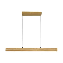 Dimmable LED Pine Wooden Wide Linear Island Pendant