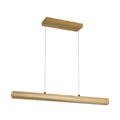 Dimmable LED Pine Wooden Wide Linear Island Pendant