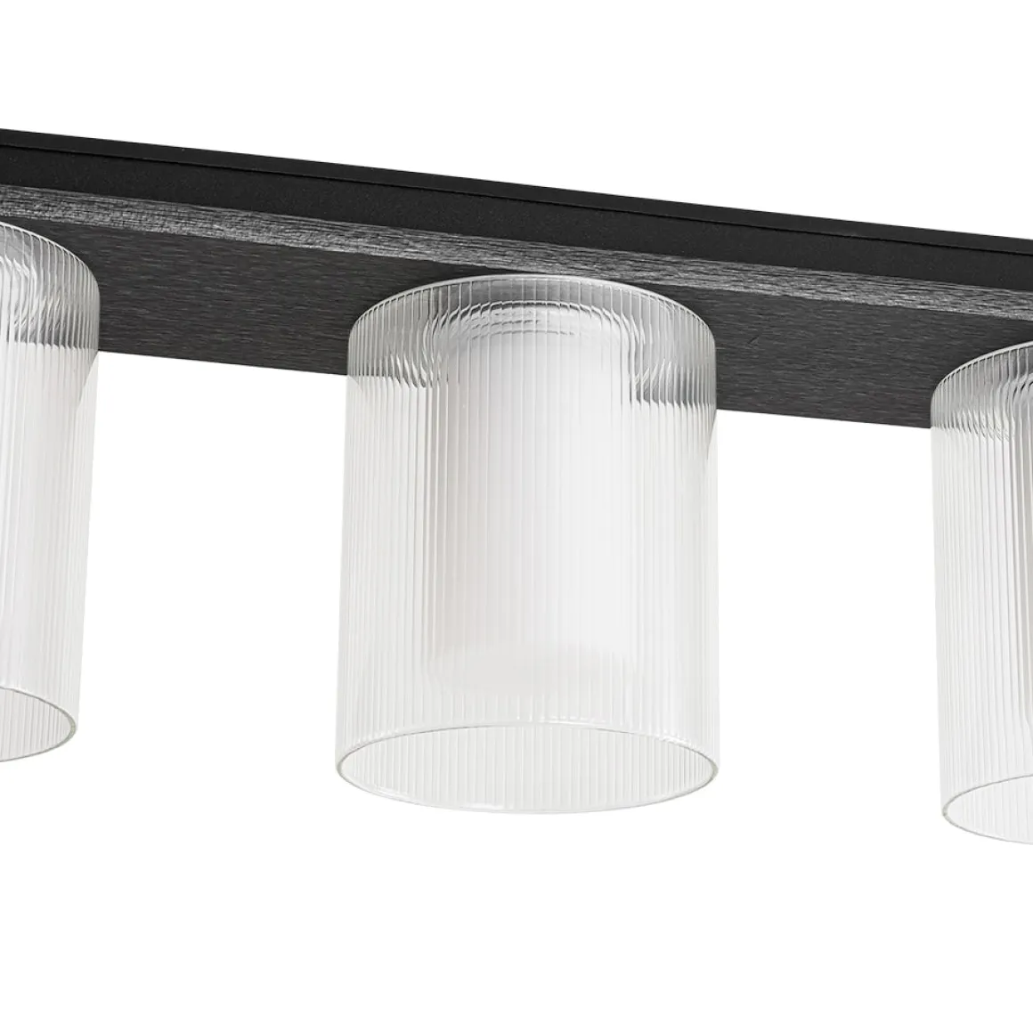 Dimmable LED Ribbed Glass Shade Kitchen Island Chandelier