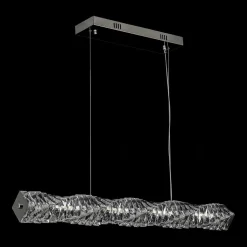Dimmable LED Twisted Crystal Linear Island Chandelier