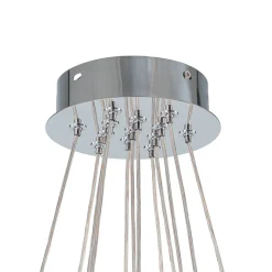 Dimmable 13-Light Frozen Glass Ice Style Cluster Chandelier