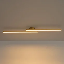 Dimmable 2-Light Long Strip Linear LED Flush Mount