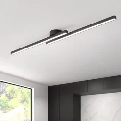 Dimmable 2-Light Long Strip Linear LED Flush Mount