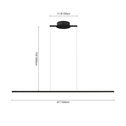 Dimmable Minimalist Tube LED Linear Pendant