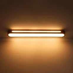 Farmhouse Dimmable LED Wood Oval Flush Mount Light
